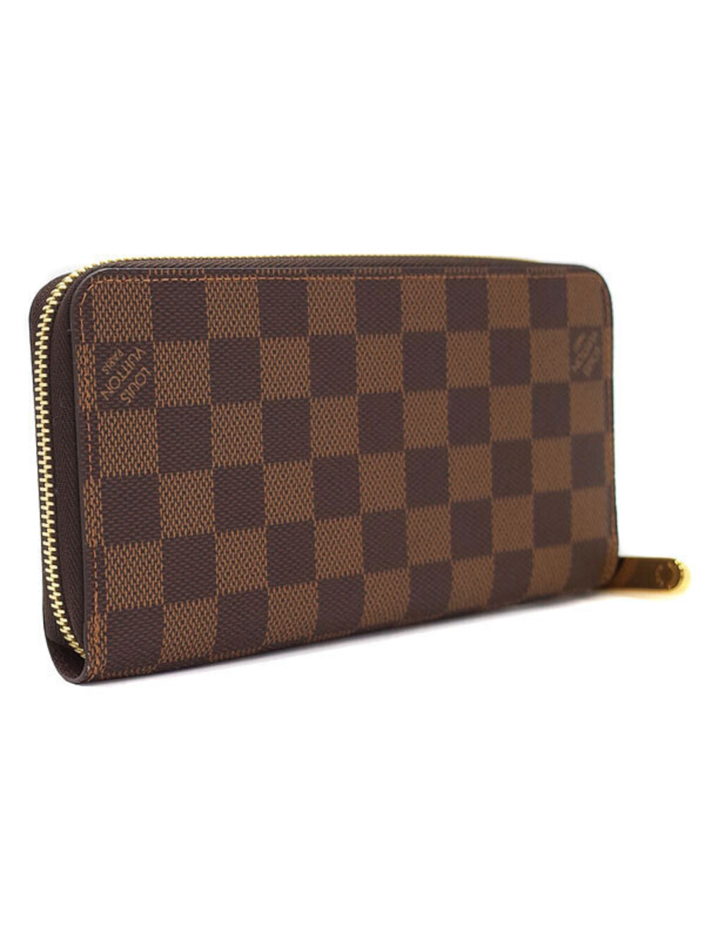 Louis Vuitton Wallet Damier Zipper Zippy Round Long Brown